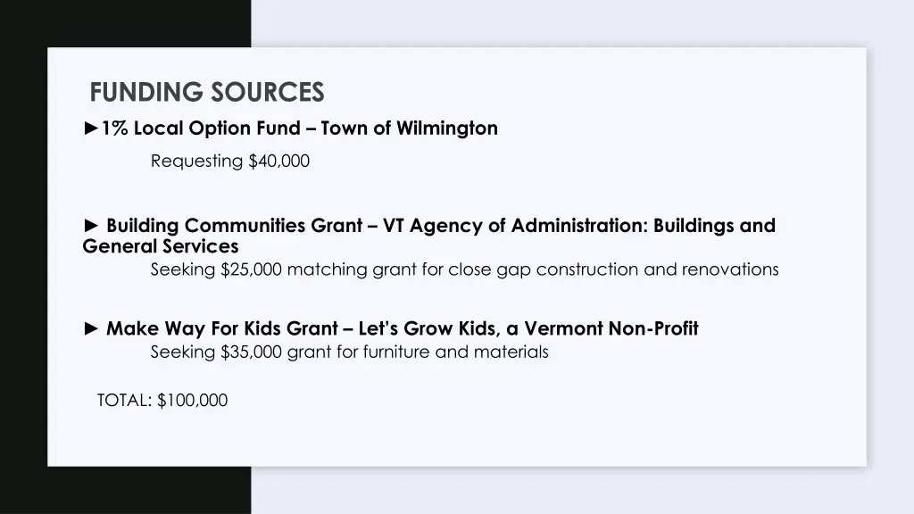 funding sources