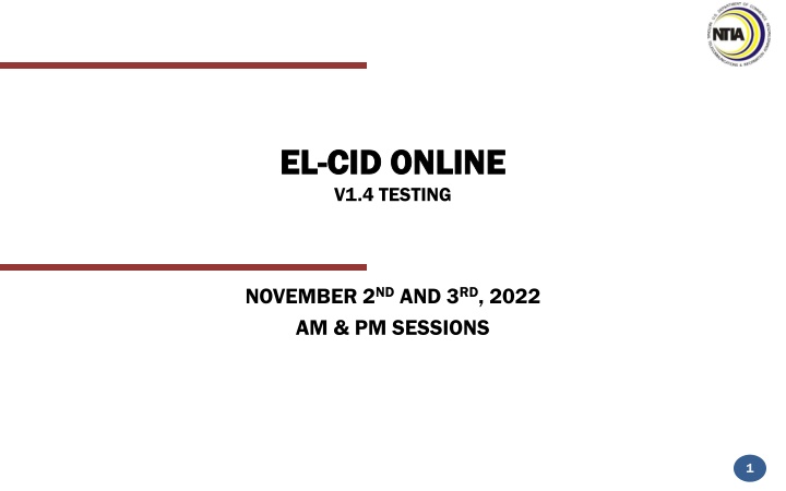 el el cid online cid online v1 4 testing