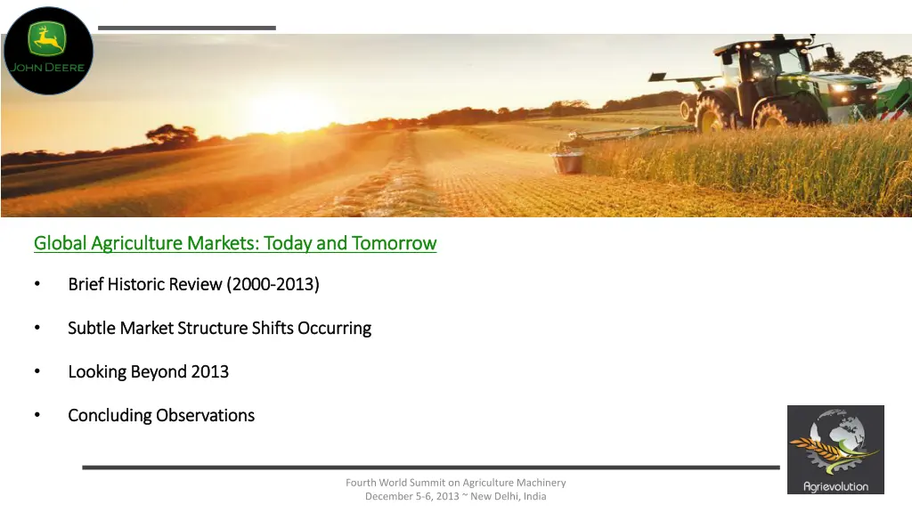 global agriculture markets today and tomorrow 1