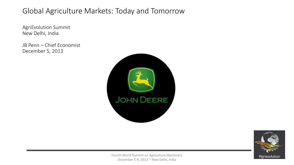 global agriculture markets today and tomorrow 2