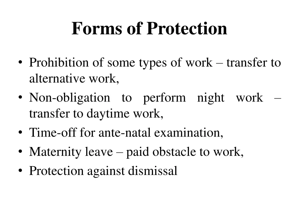 forms of protection