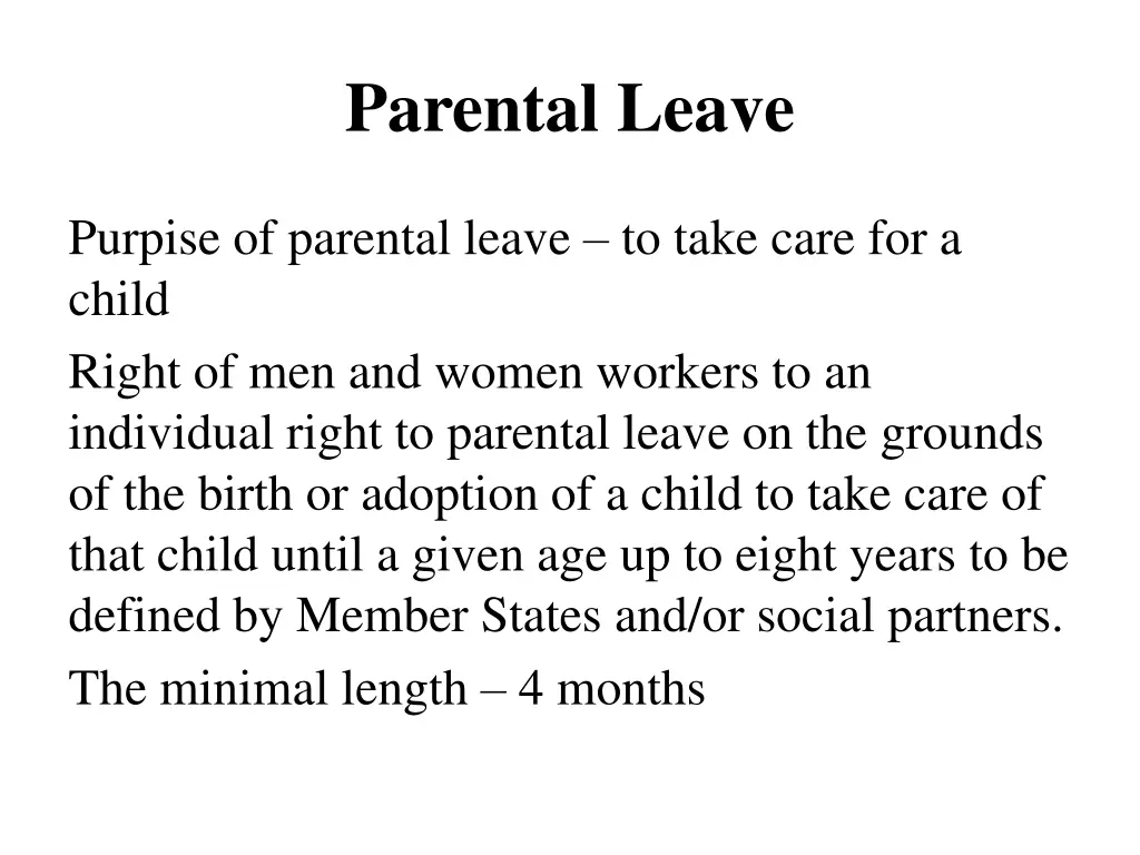 parental leave