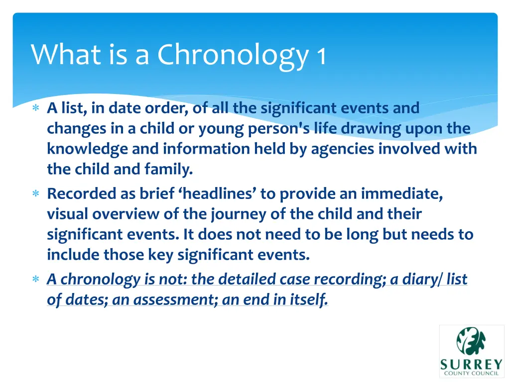 what is a chronology 1