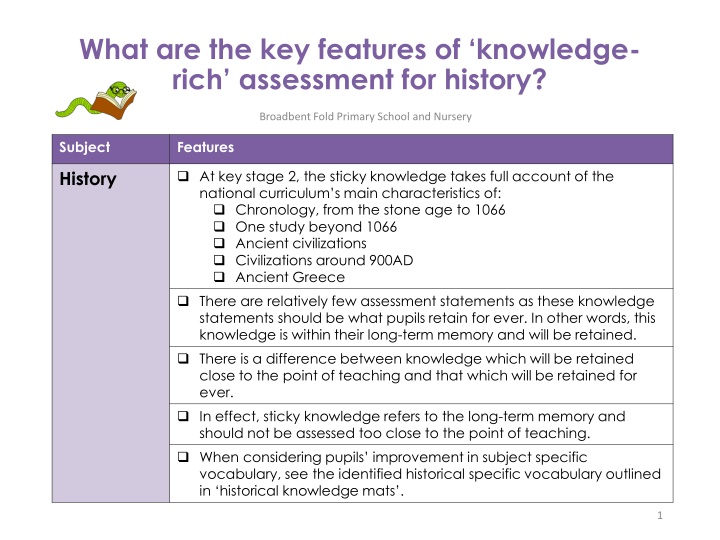 what are the key features of knowledge rich