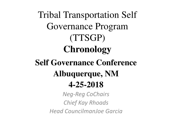 tribal transportation self governance program