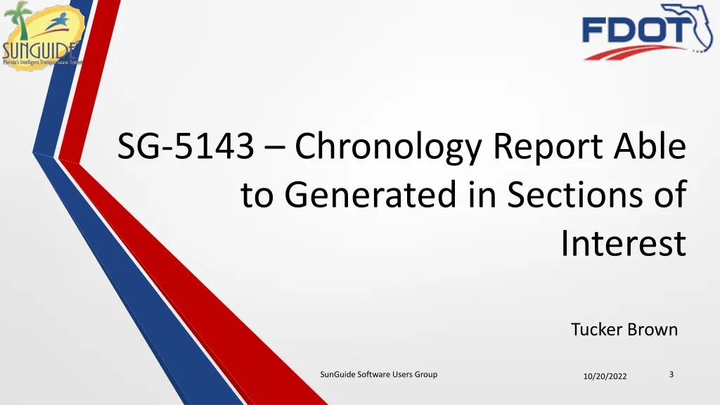 sg 5143 chronology report able to generated