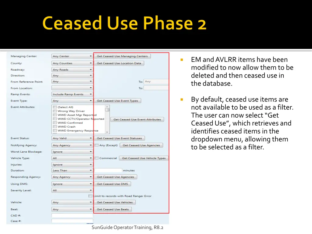 em and avlrr items have been modified