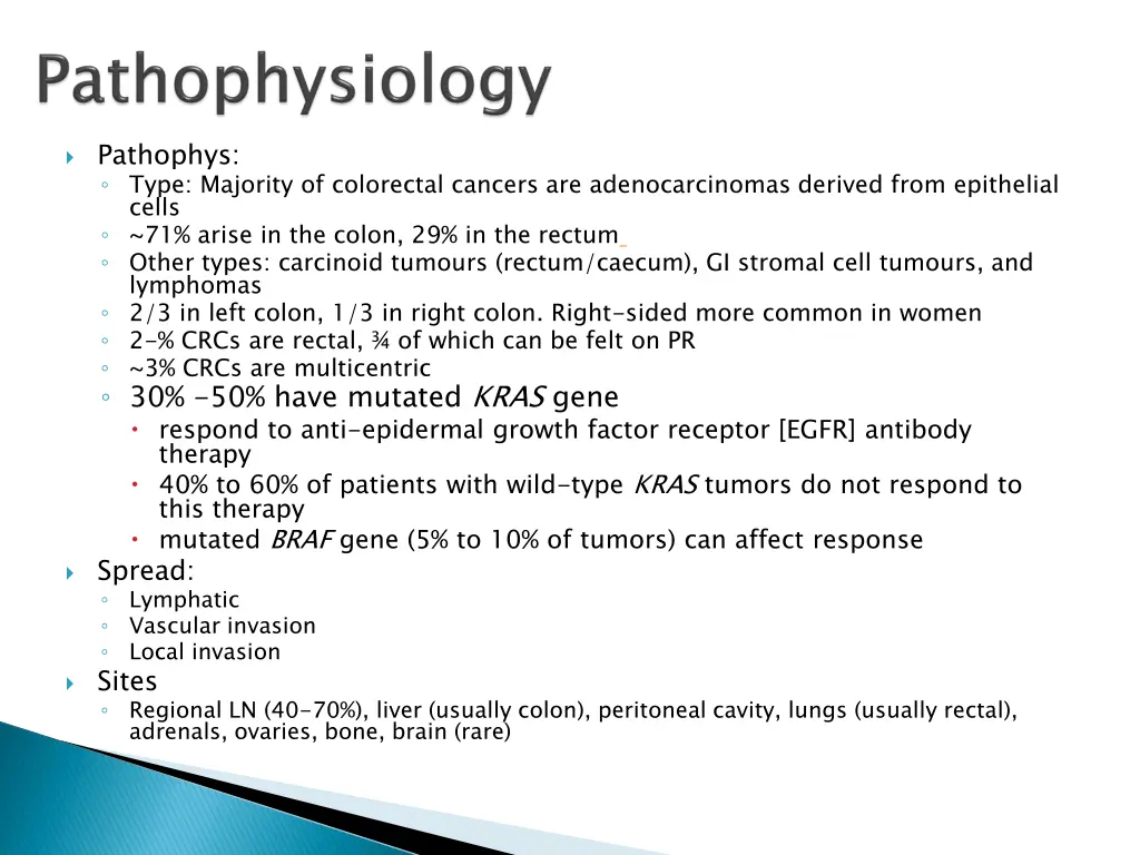 pathophys type majority of colorectal cancers