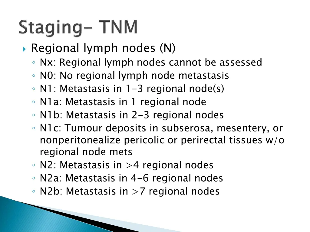 regional lymph nodes n nx regional lymph nodes