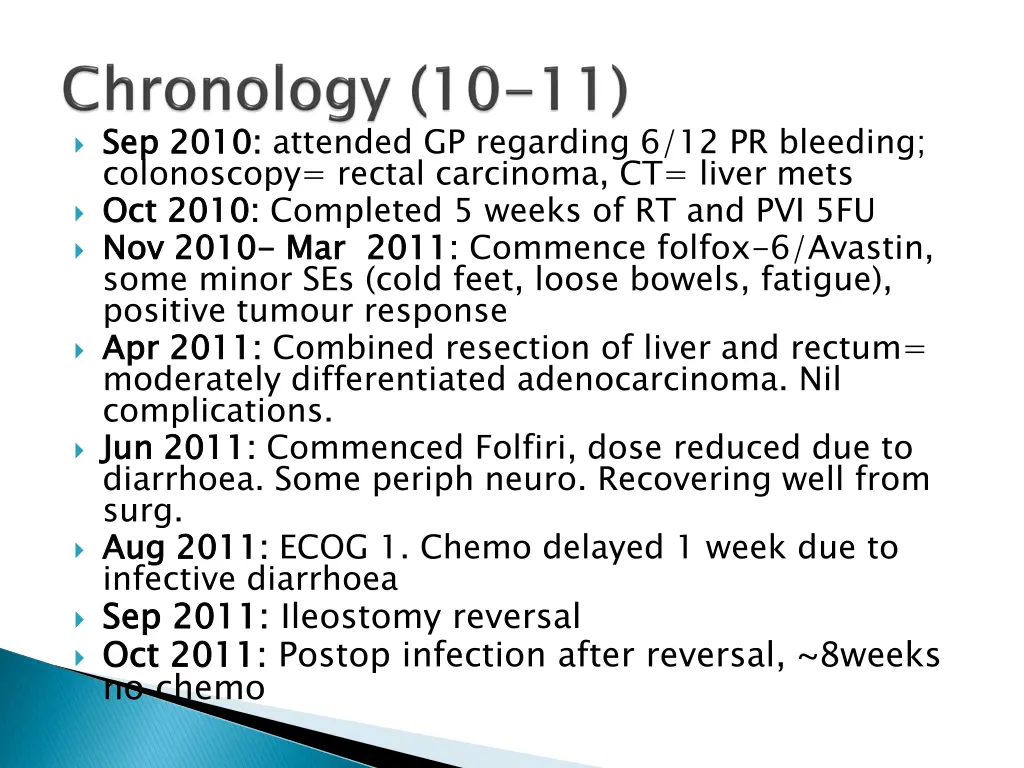 sep 2010 colonoscopy rectal carcinoma ct liver