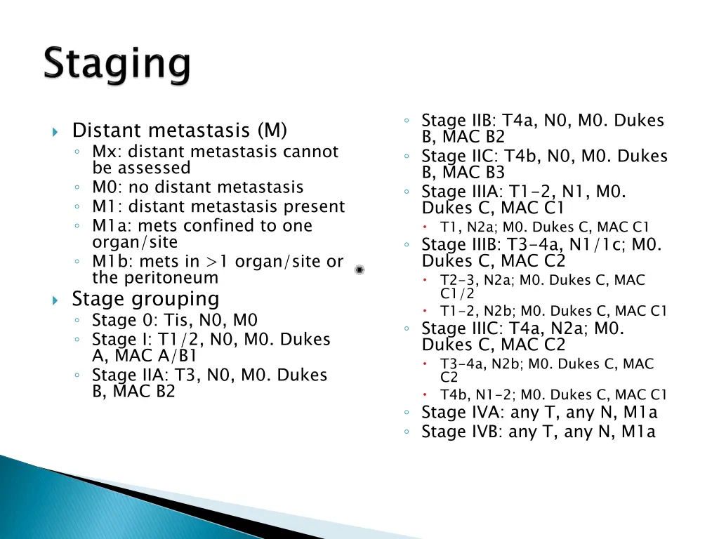 stage iib t4a n0 m0 dukes b mac b2 stage