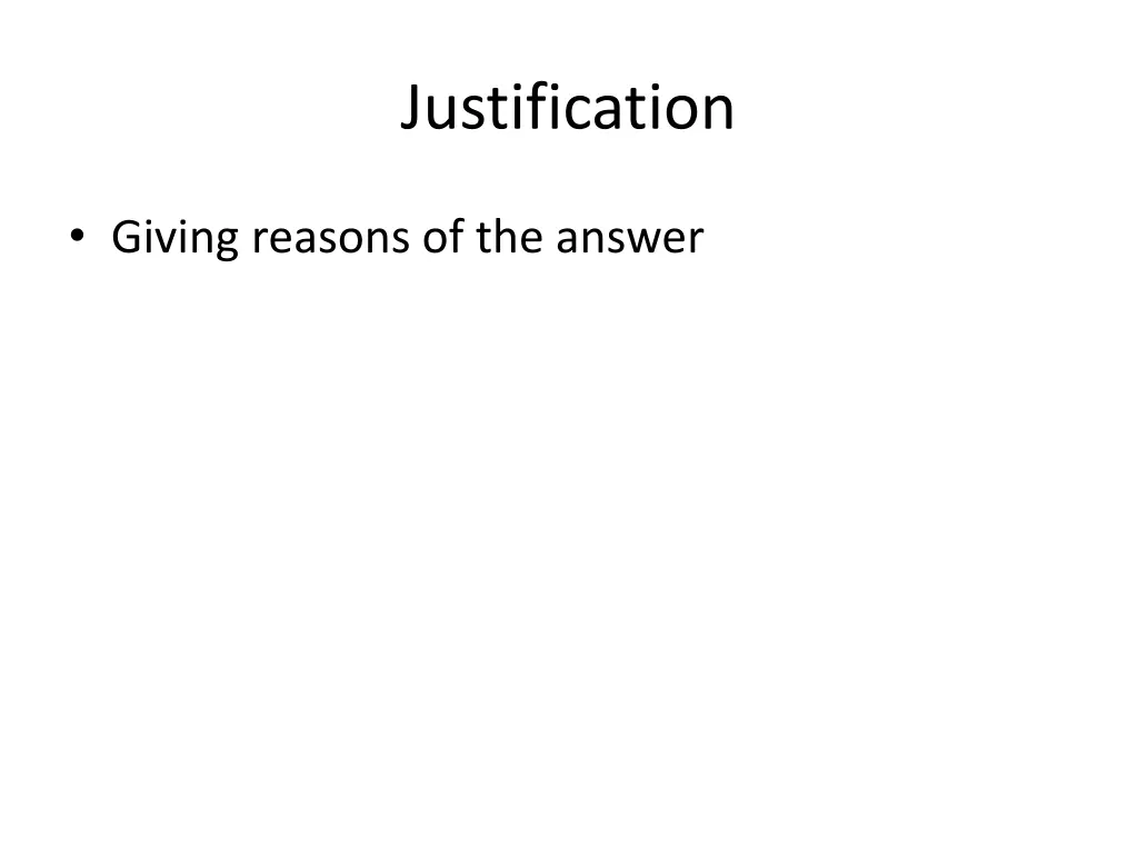 justification