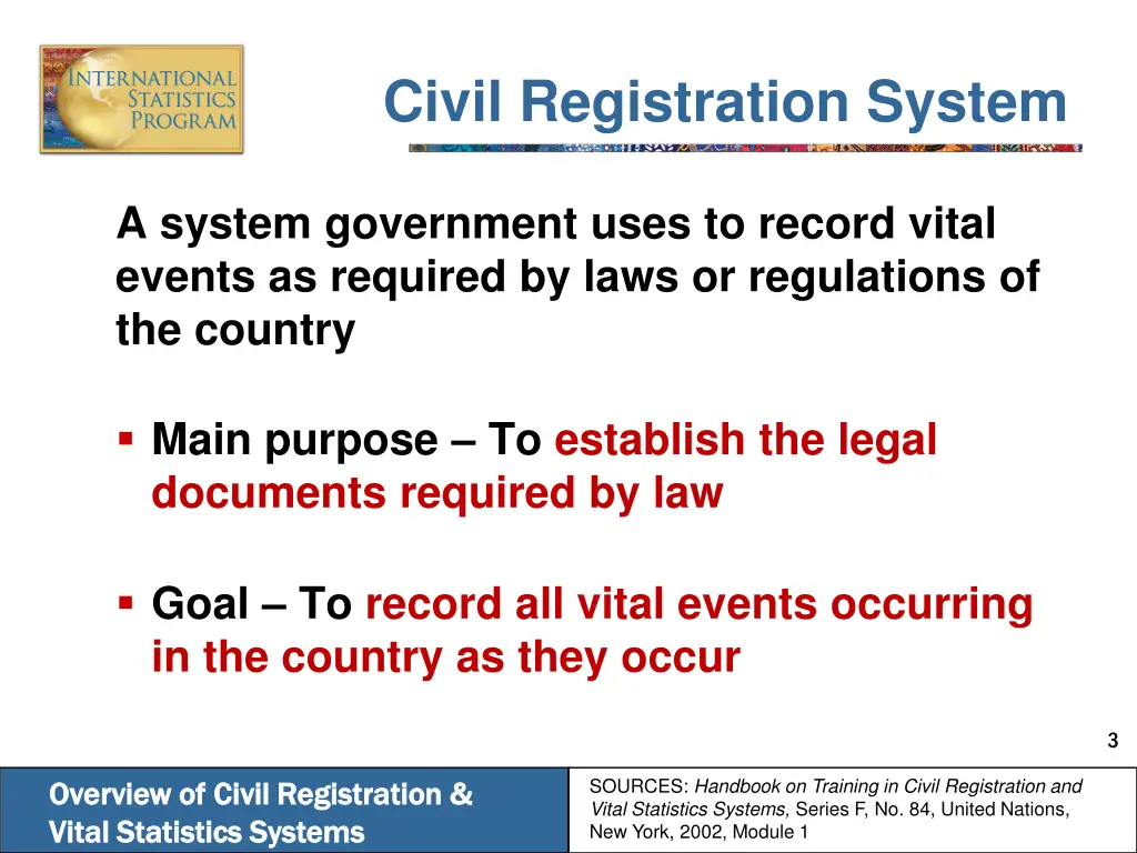 civil registration system