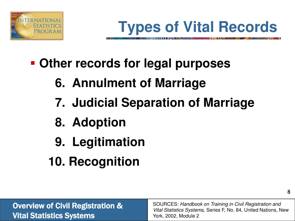 types of vital records 1