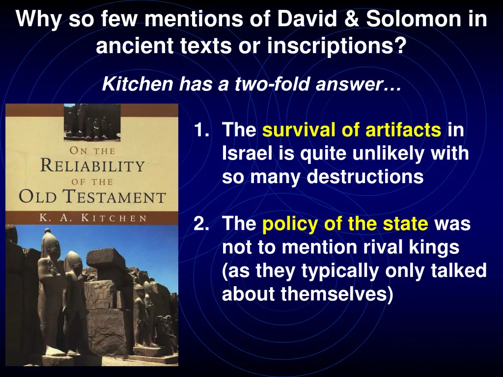 why so few mentions of david solomon in ancient