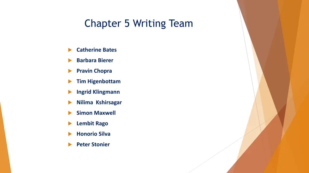 chapter 5 writing team