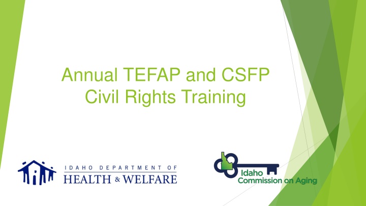 annual tefap and csfp civil rights training