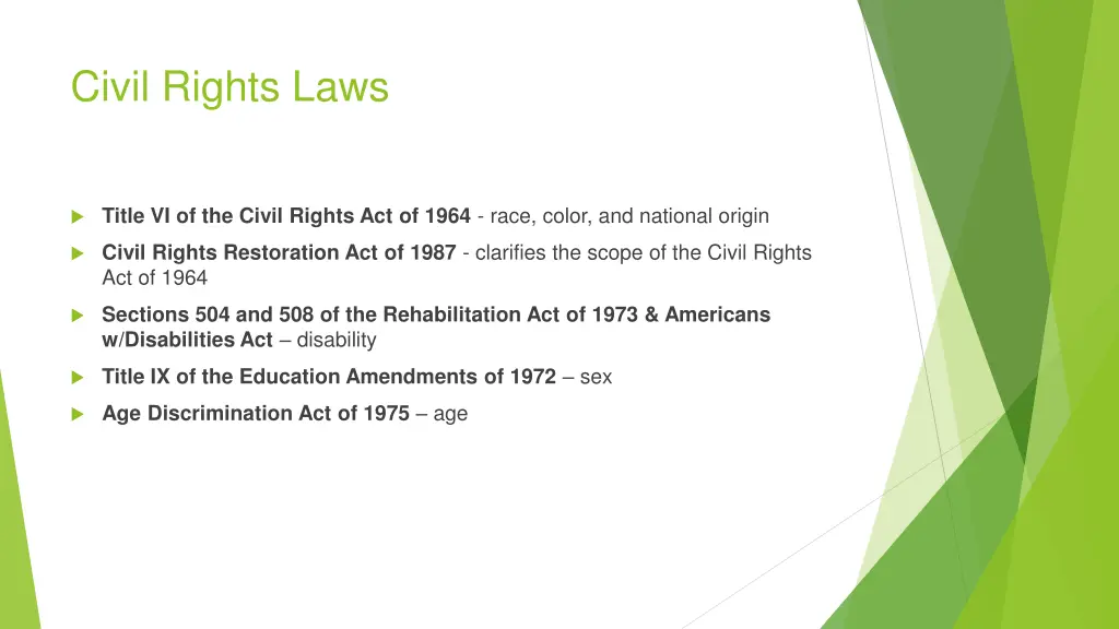 civil rights laws