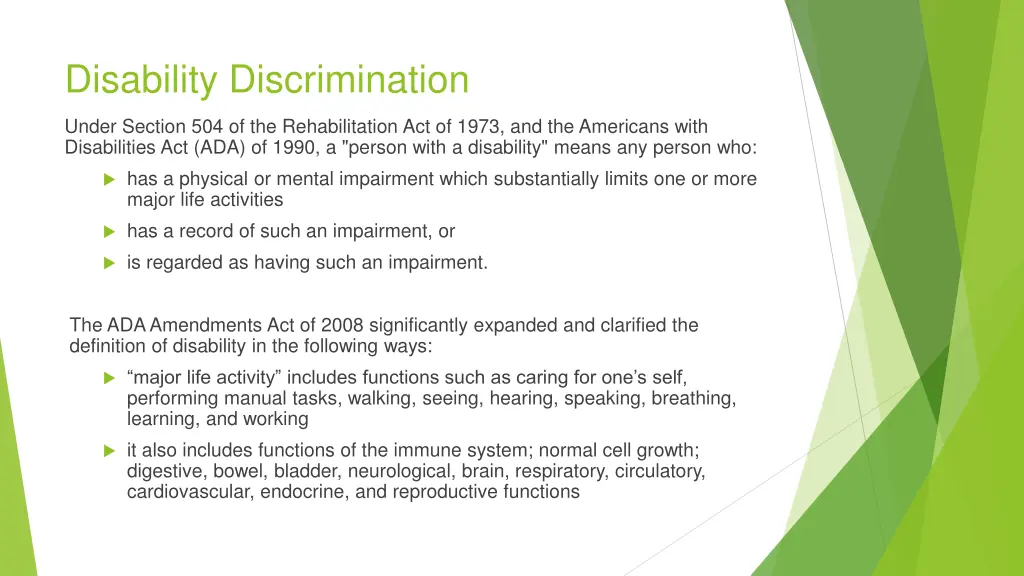 disability discrimination