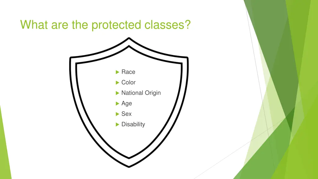 what are the protected classes