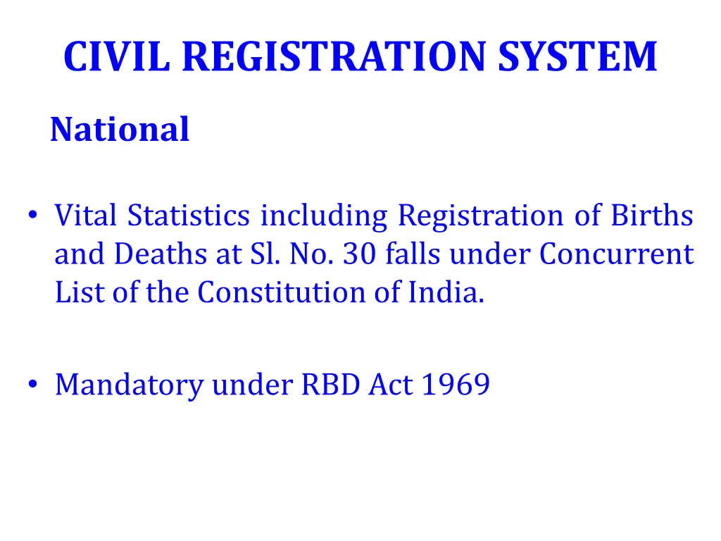 civil registration system