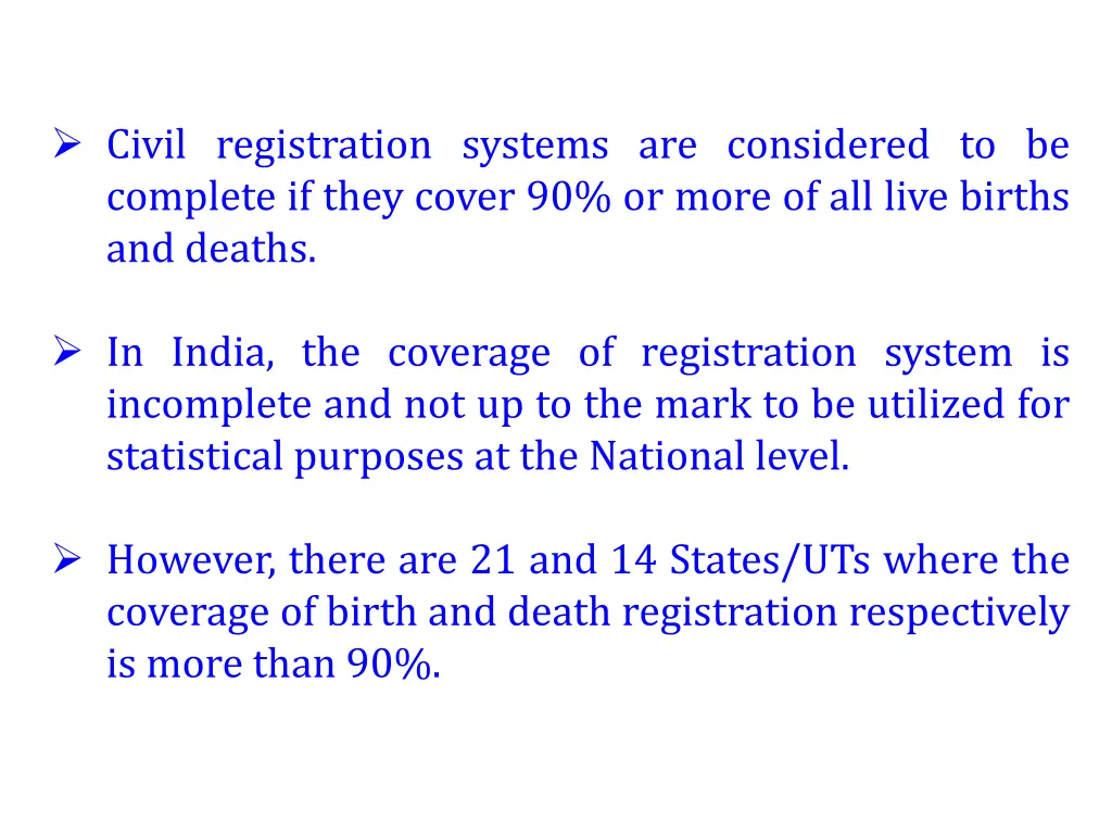 civil registration systems are considered