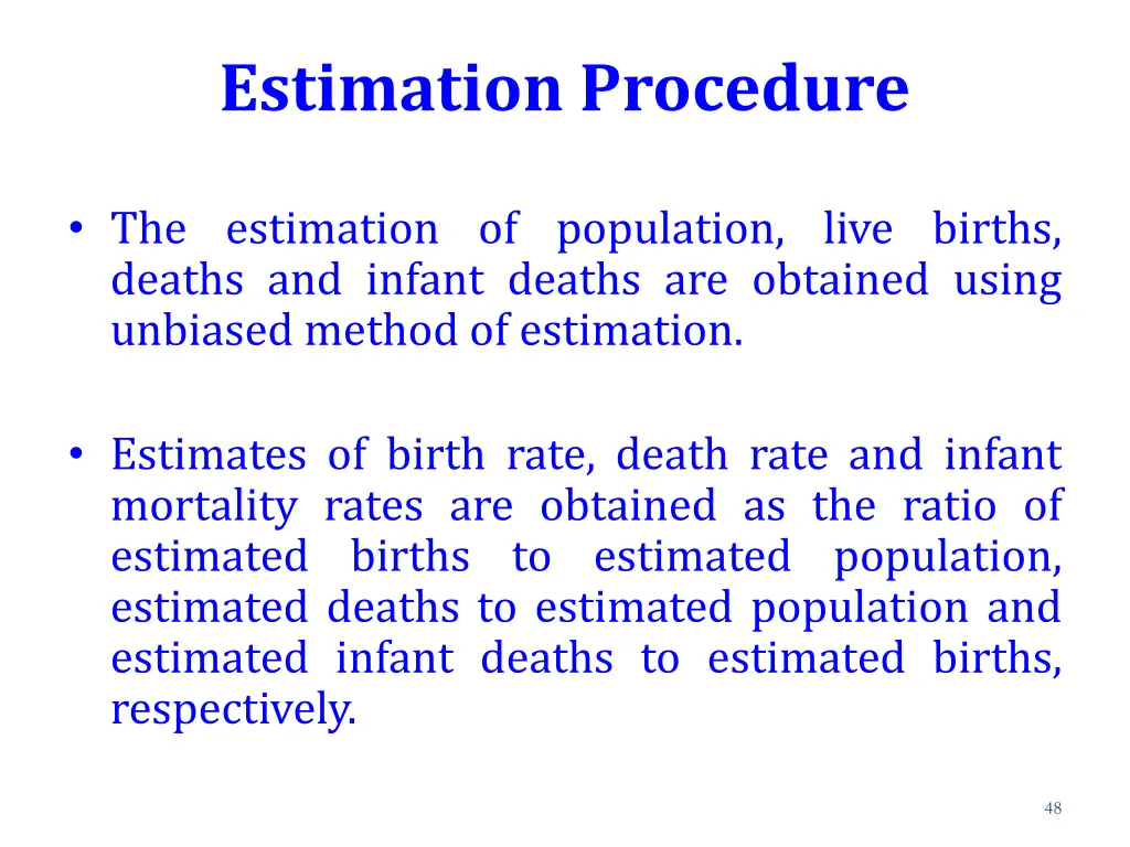 estimation procedure