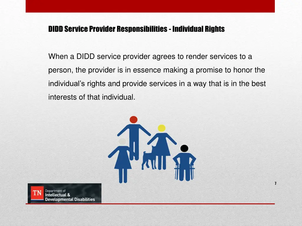 didd service provider responsibilities individual