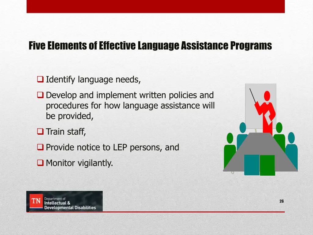 five elements of effective language assistance