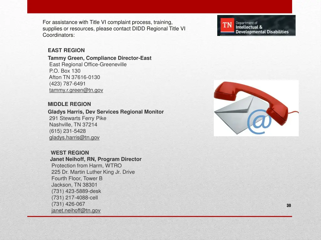 for assistance with title vi complaint process