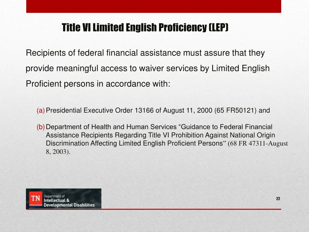 title vi limited english proficiency lep