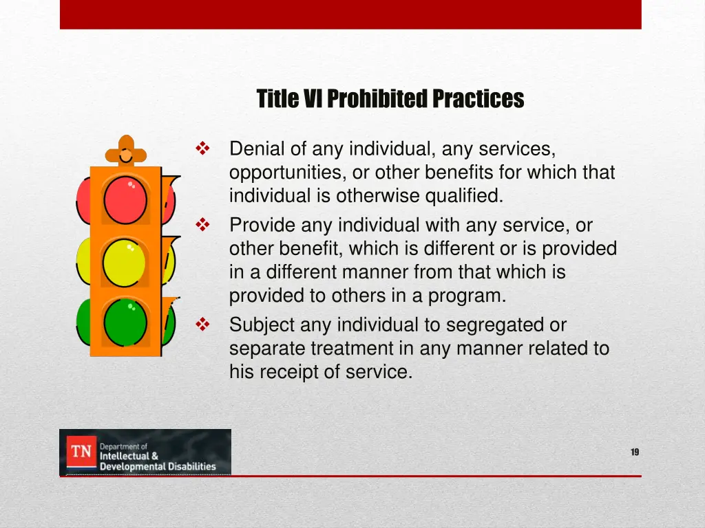 title vi prohibited practices