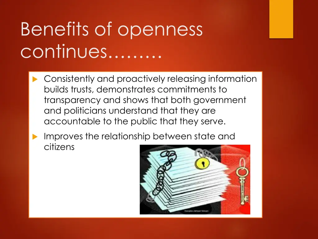 benefits of openness continues