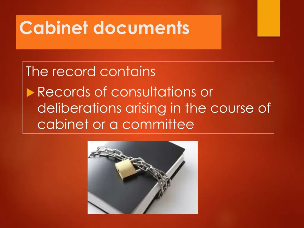 cabinet documents