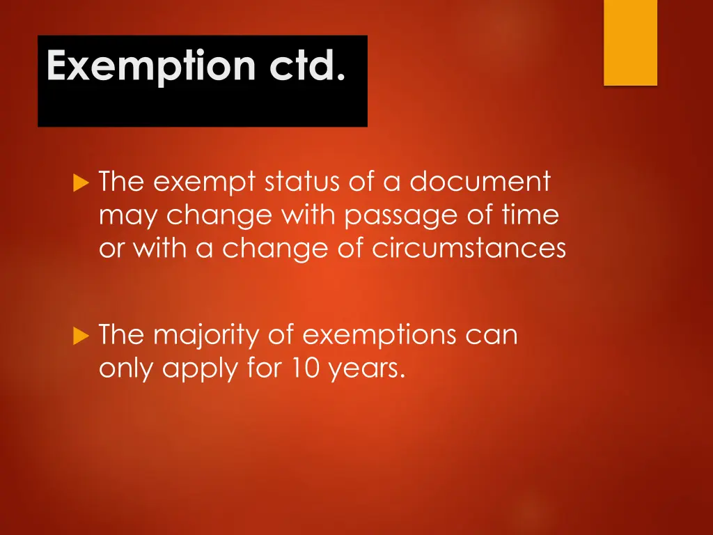 exemption ctd