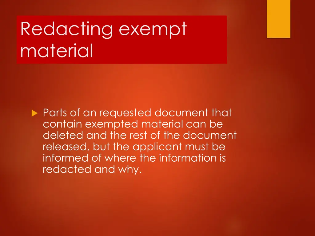 redacting exempt material