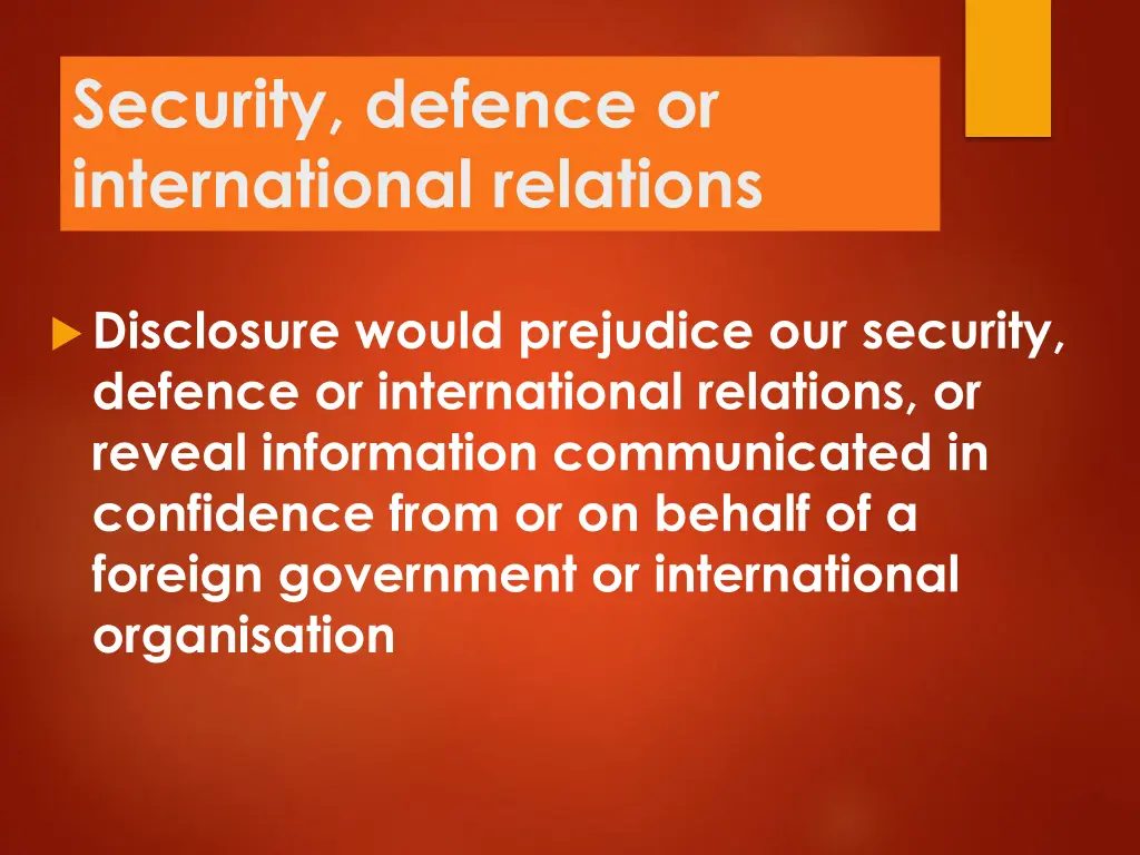 security defence or international relations