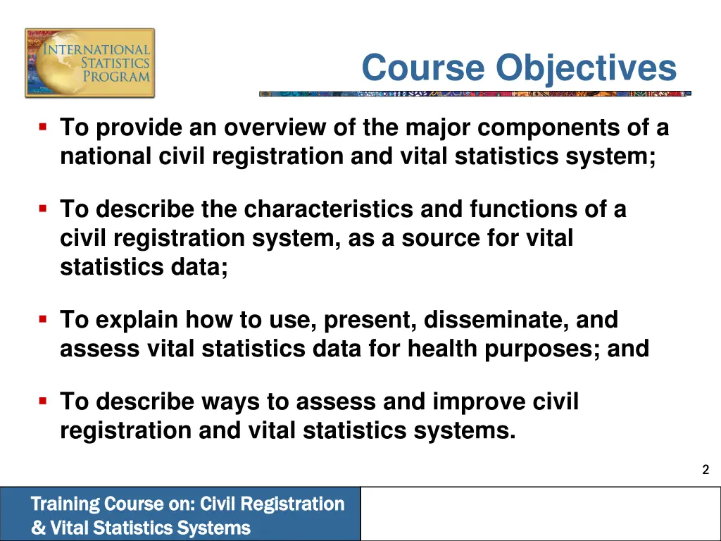 course objectives