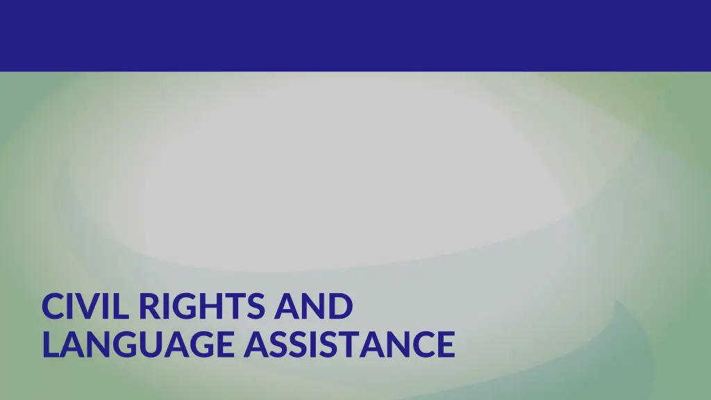 civil rights and language assistance