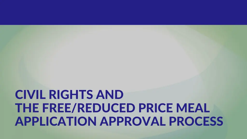 civil rights and the free reduced price meal