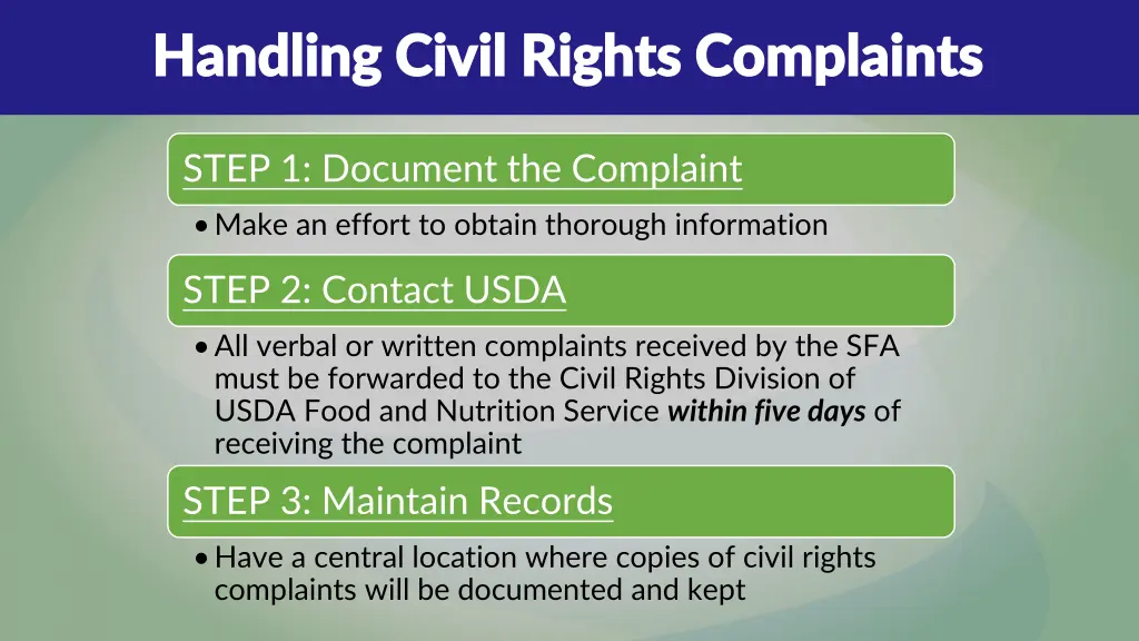 handling civil rights complaints handling civil