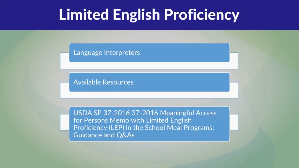 limited english proficiency