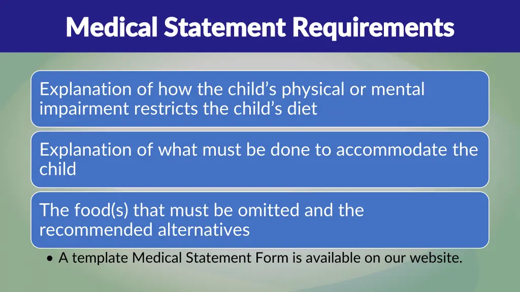 medical statement requirements medical statement