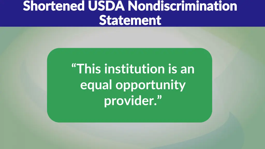 shortened usda nondiscrimination shortened usda