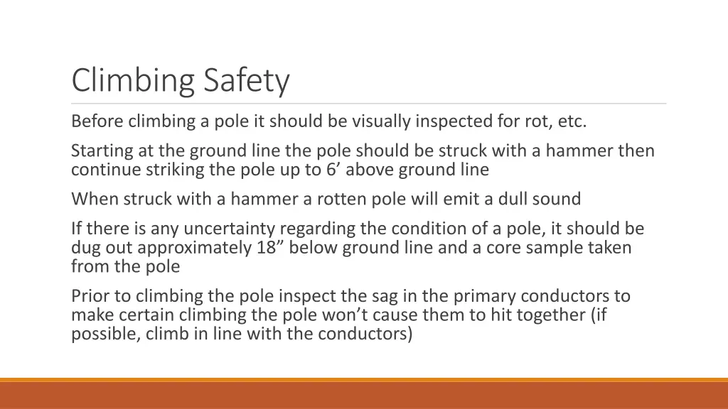 climbing safety