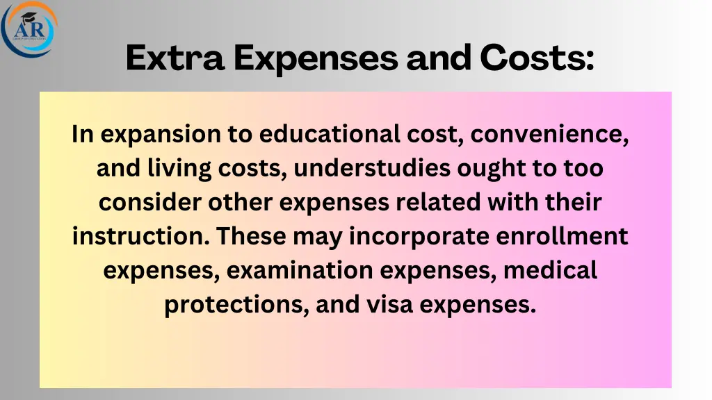 extra expenses and costs