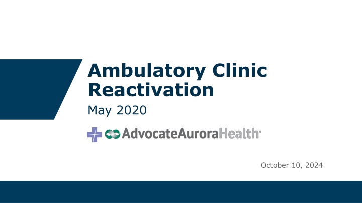 ambulatory clinic reactivation may 2020