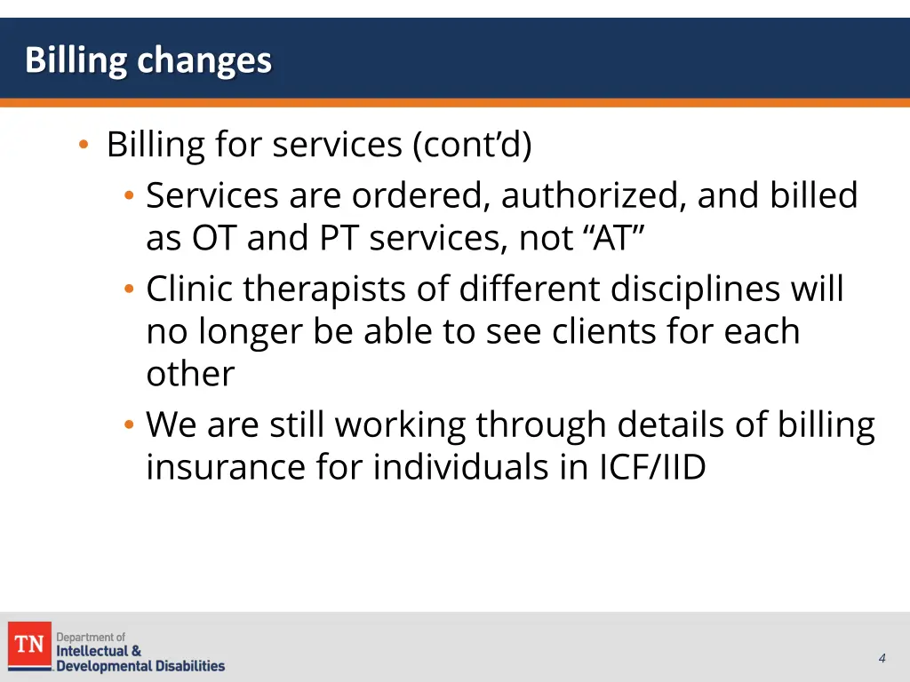 billing changes 1