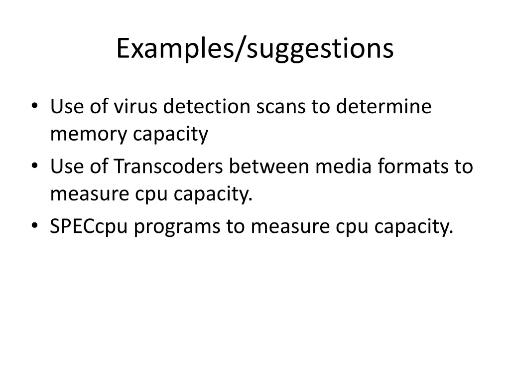 examples suggestions