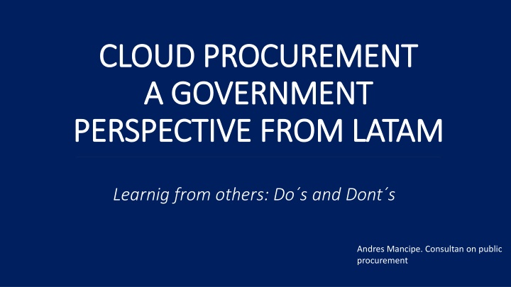 cloud procurement cloud procurement